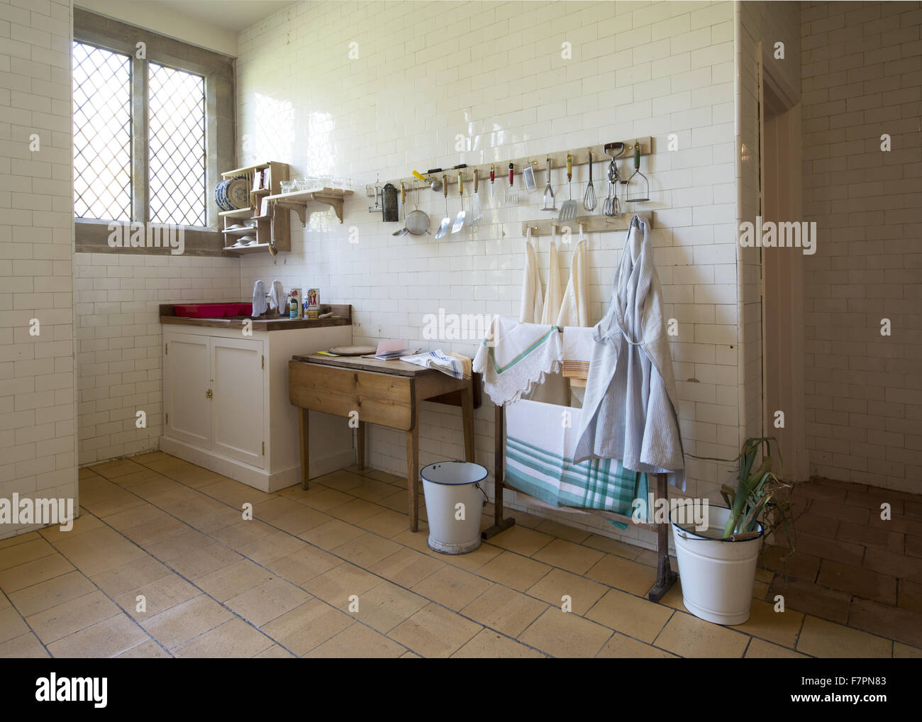 The scullery at Anglesey Abbey, Gardens and Lode Mill, Cambridgeshire. Stock Photo