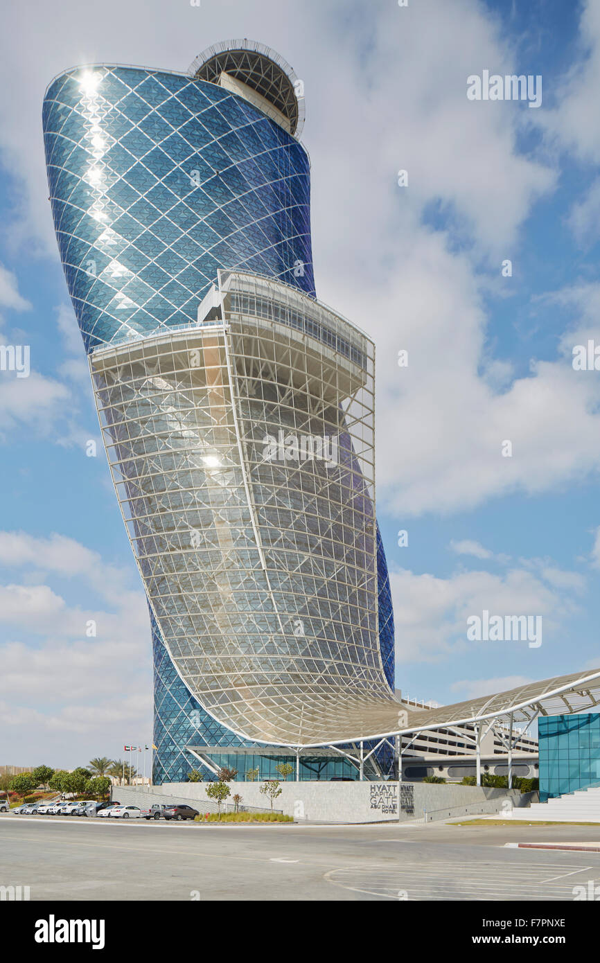 Capital Gate Building Abu Dhabi Stock Photo