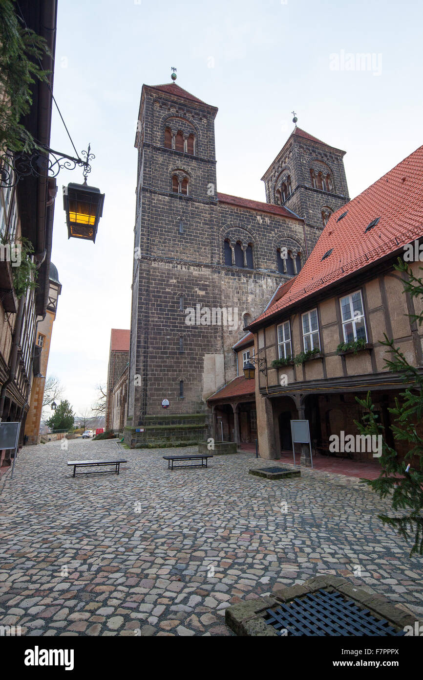 Castle complex and Cathedral in Quedlinburg, Germany. Stock Photo