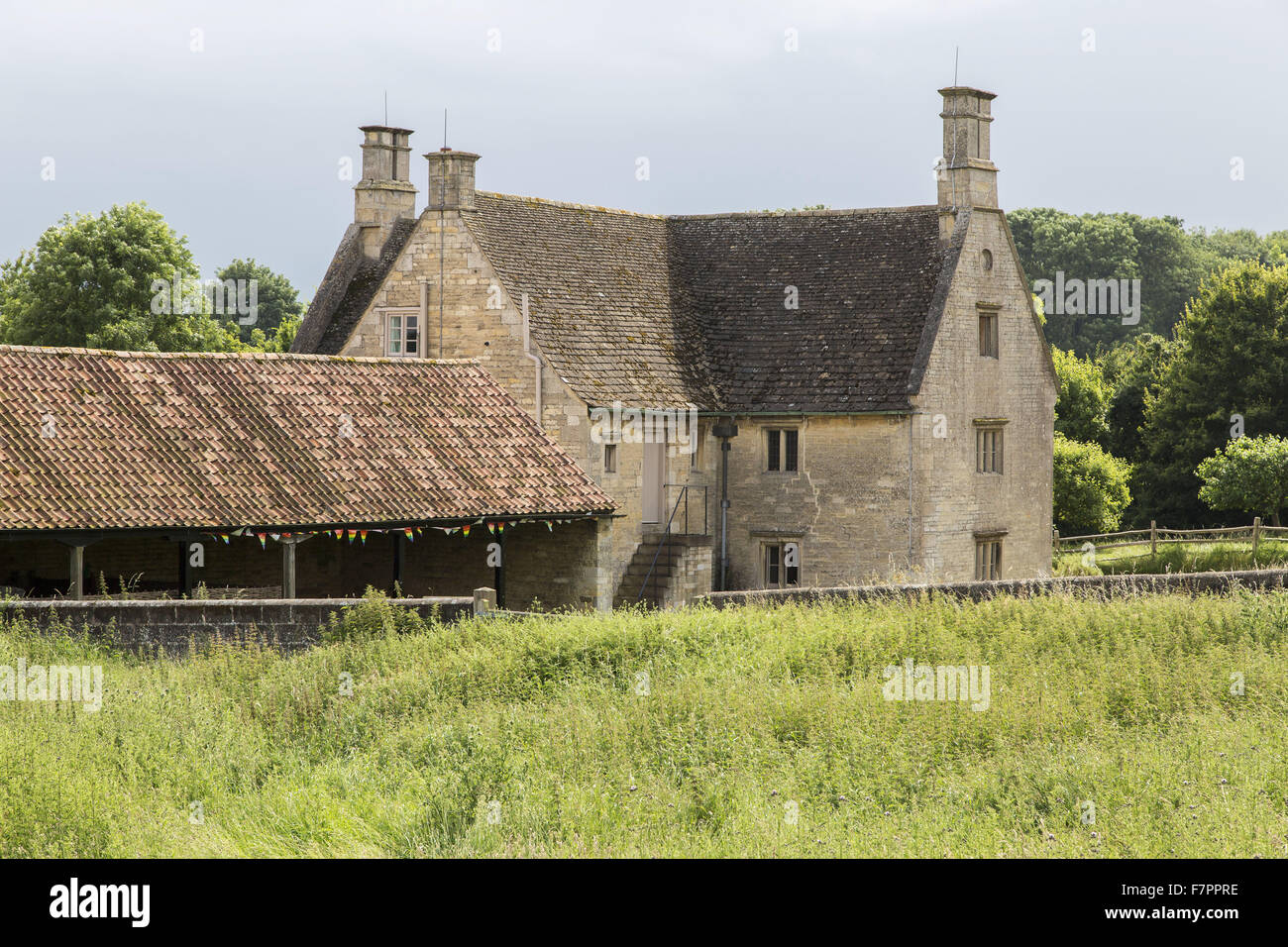The exterior of Woolsthorpe Manor, Lincolnshire. Woolsthorpe Manor was