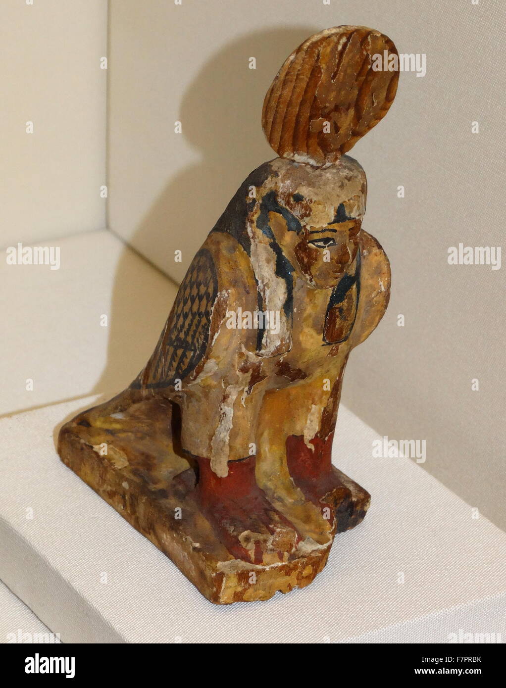 Figure of a hawk symbolizing the Egyptian god Horus. From the Late