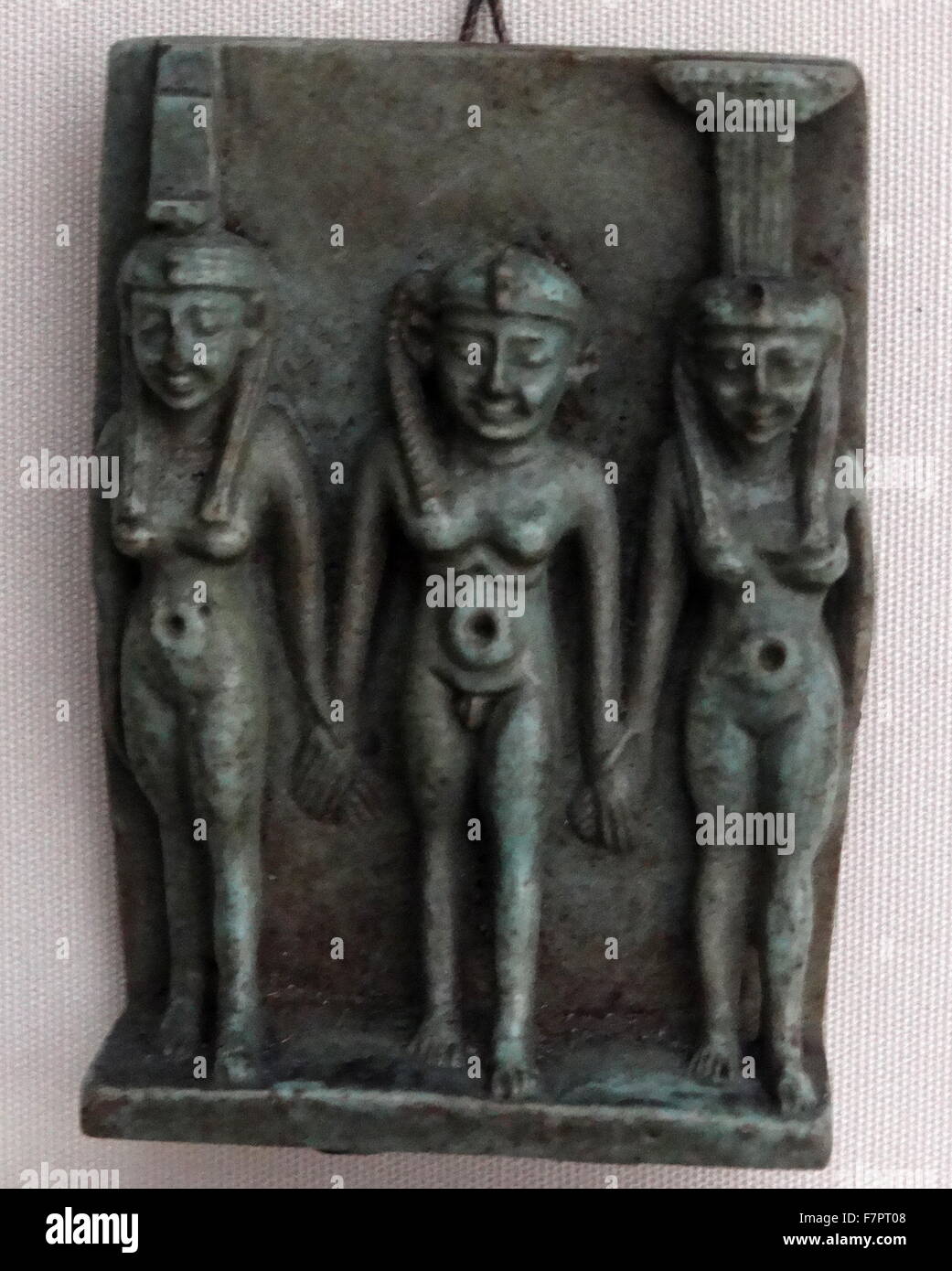 Triads depicting Horus, his mother Isis and her sister Nephthys Stock ...