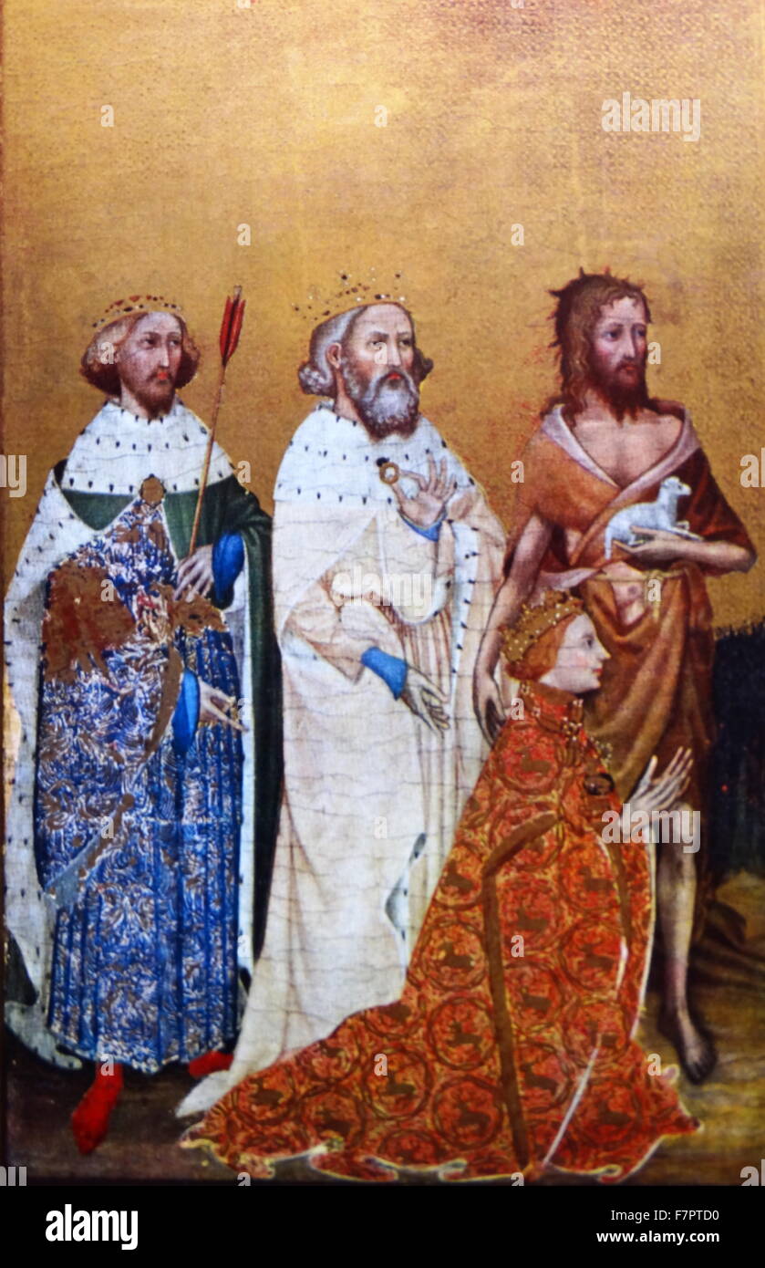 The Wilton Diptych, About 1415. The Wilton diptych;The righthand panel