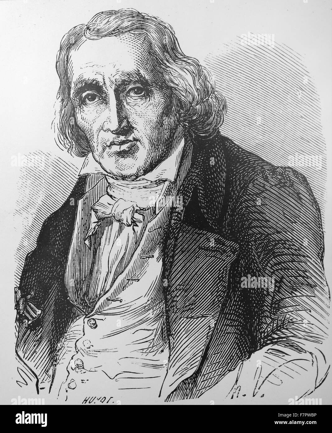 Joseph-Marie JACQUARD - 1752-1834 from Louis Figuier Lee Grandes Inventions , Paris, 1863 Stock Photo