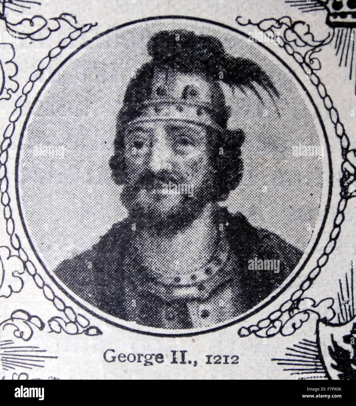 Yuri II, known as George II of Vladimir, or Georgy II Vsevolodovich;(1189 – 1238),. Fourth Grand Prince of Vladimir (1212–1216, 1218–1238) who presided over Vladimir-Suzdal at the time of the Mongol invasion of Russia. Stock Photo