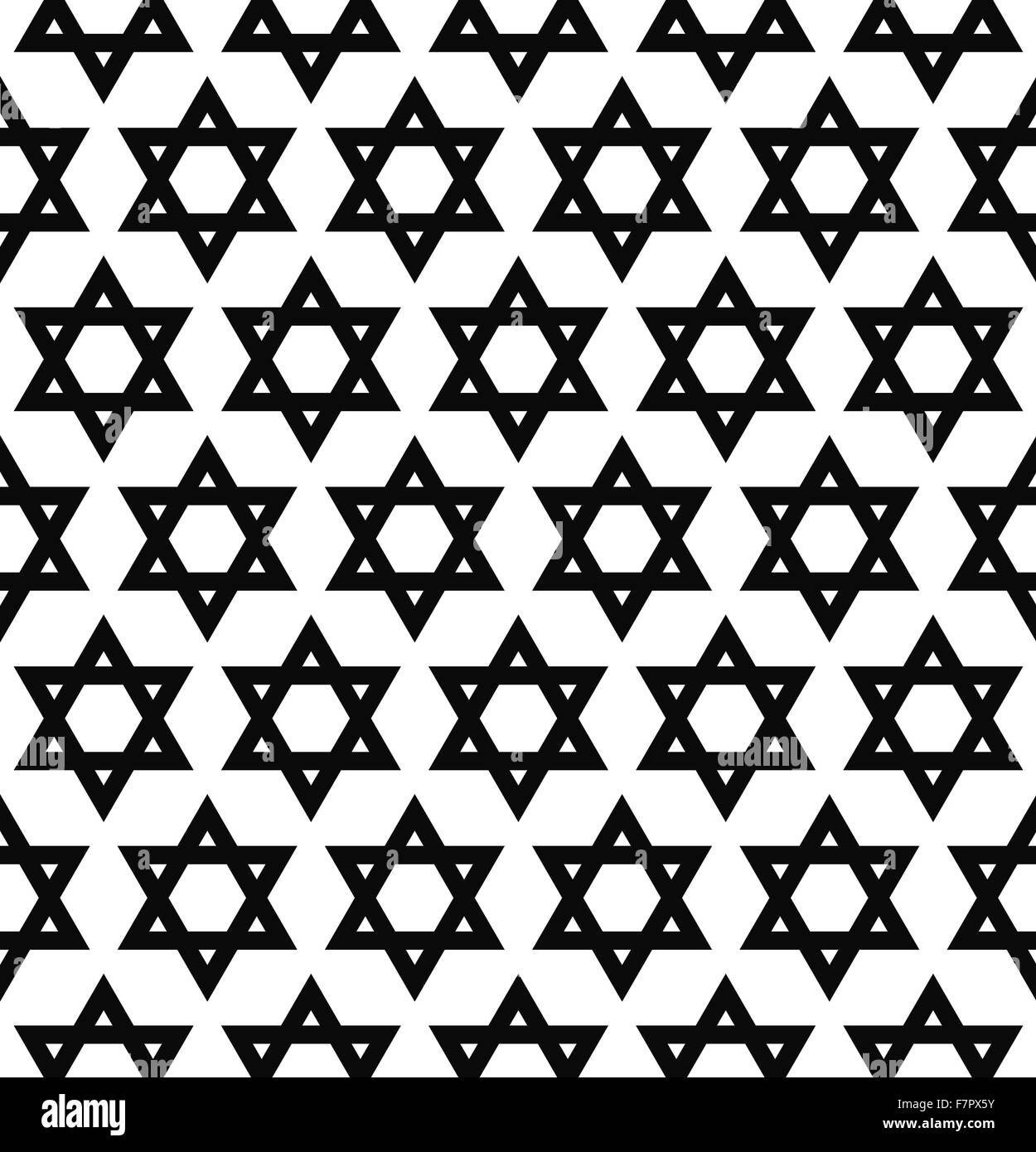 Seamless monochrome hexagram pattern Stock Vector