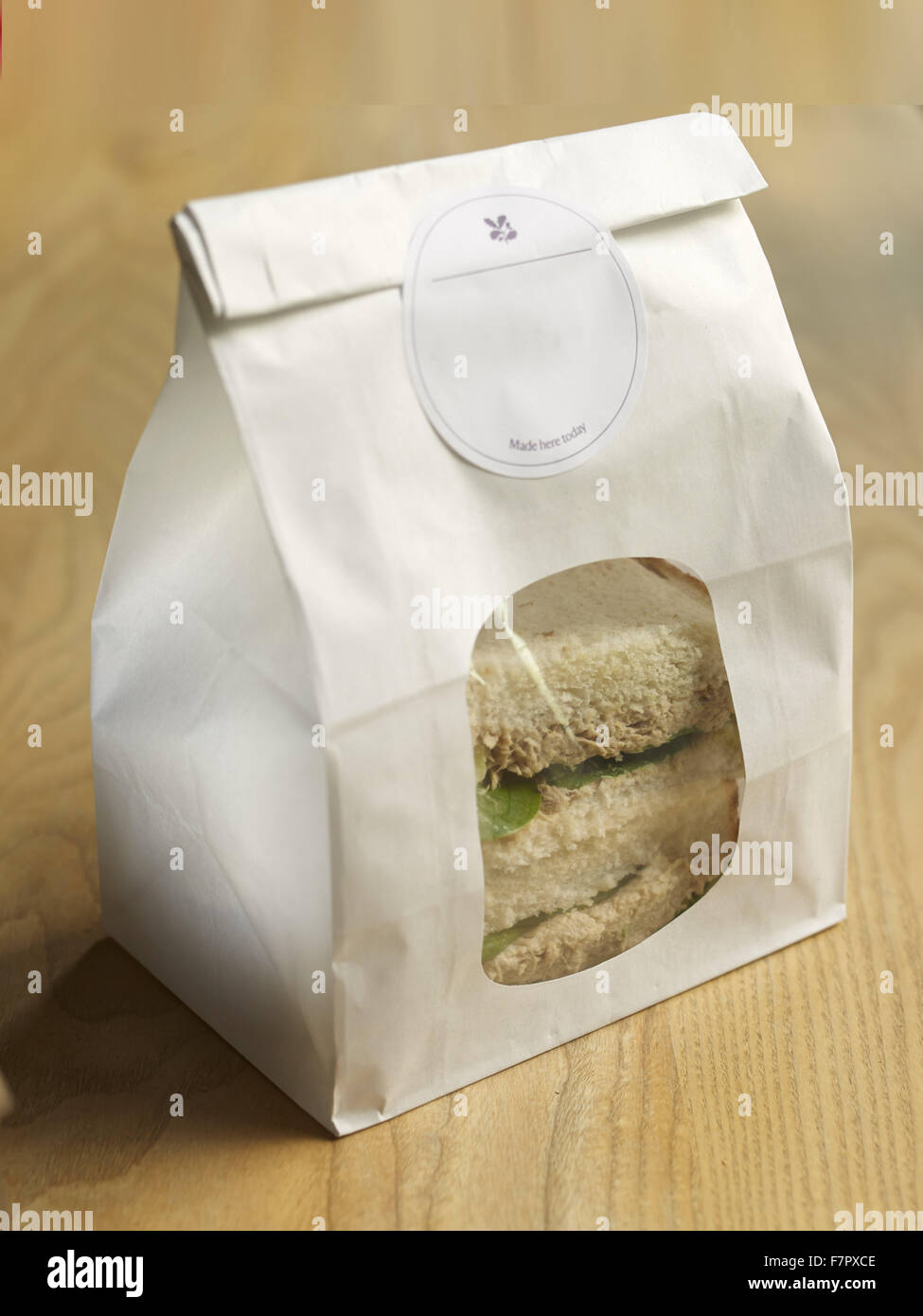 Tuna Sandwich in a bag photographed for the National Trust Spring