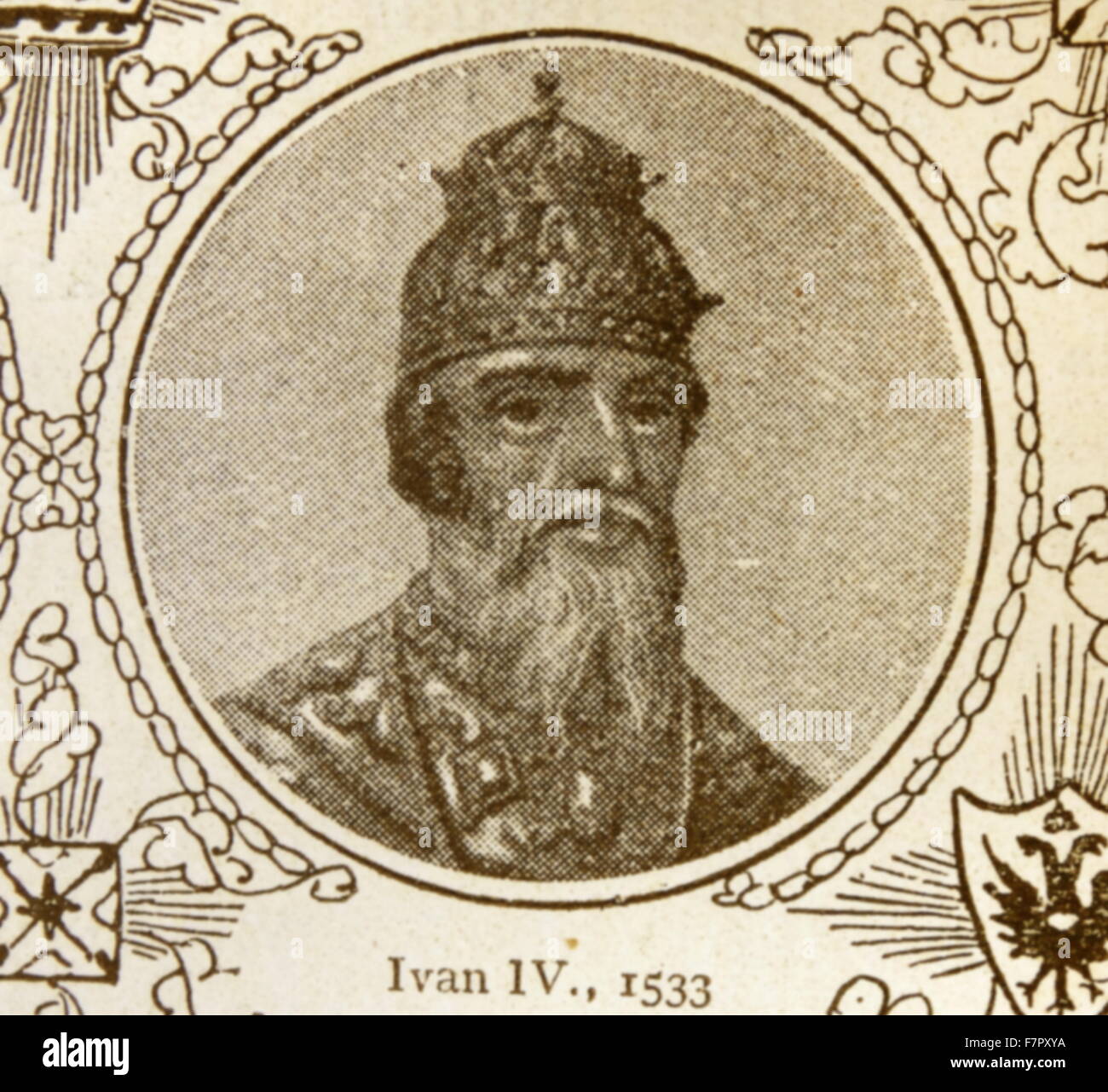 Ivan IV Vasilyevich (1530 – 1584), Ivan the Terrible. Grand Prince of Moscow from 1533 to 1547 and Tsar of All the Russia's from 1547 until his death Stock Photo