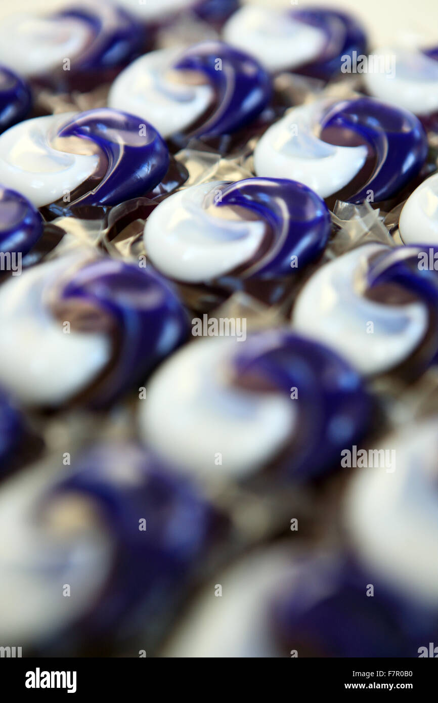 Abstract image of laundry detergent capsules Stock Photo