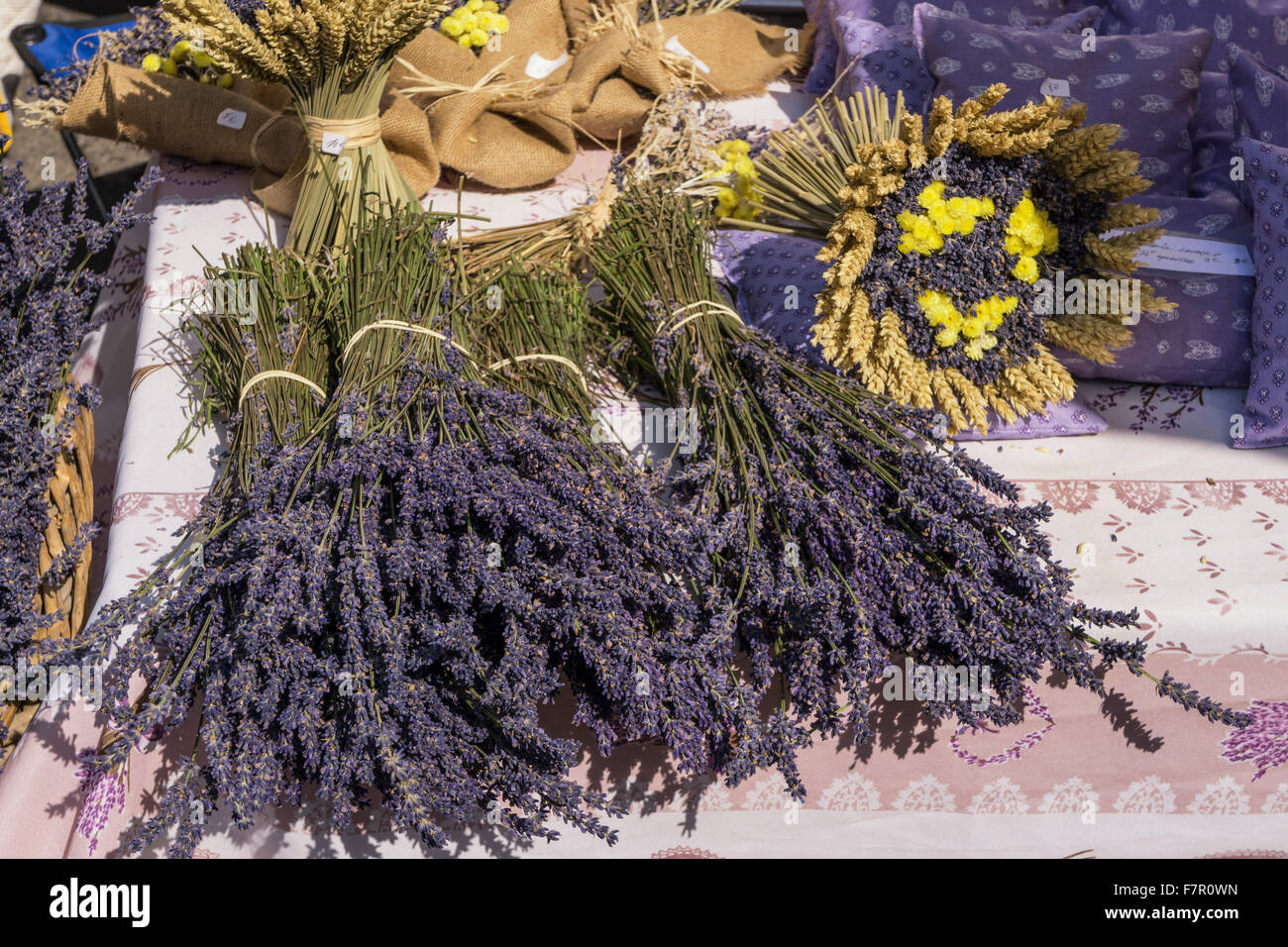 Lavender, bunch of flowers, Valensole, Provence Stock Photo