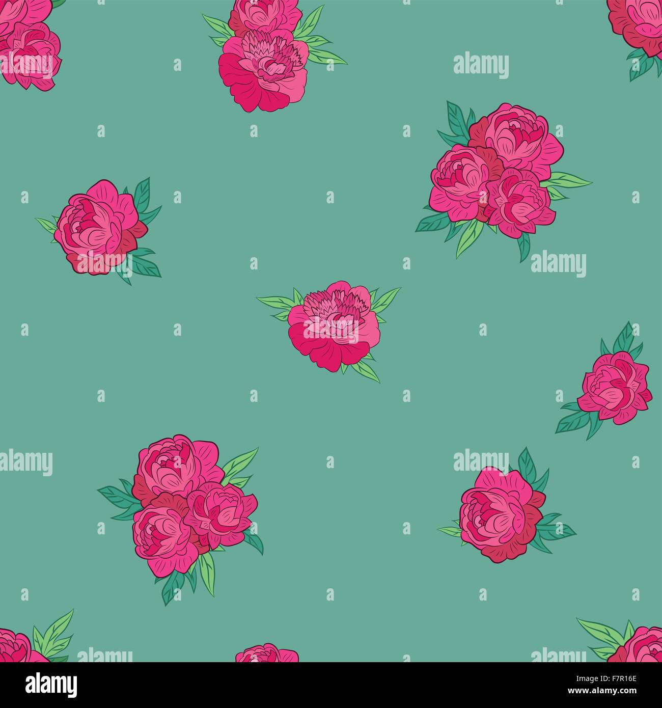 Seamless pattern with pink peonies Stock Vector Image & Art - Alamy