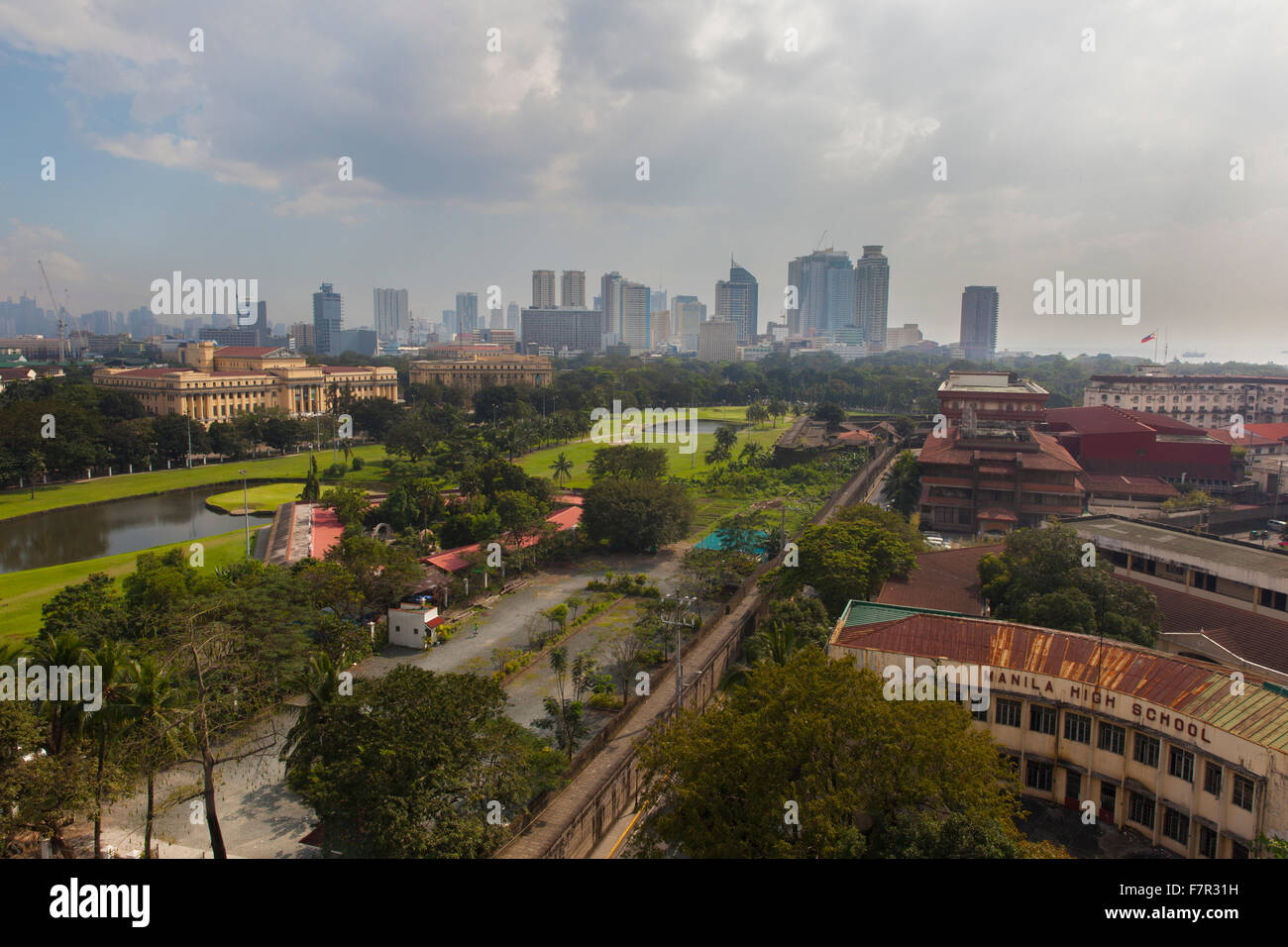 The view from the Bayleaf hotel on Metro Manila Stock Photo