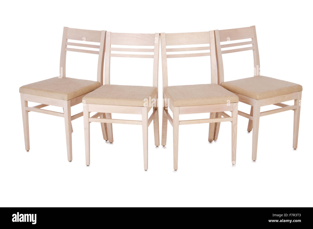 Set of chairs isolated on white Stock Photo - Alamy