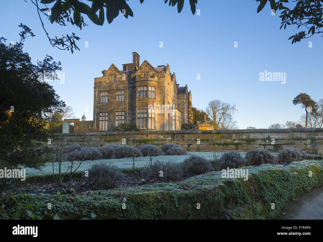A winter's day at Scotney Castle, Kent. Scotney features a 14th century moated castle, a Victorian mansion and a romantic garden. Stock Photo
