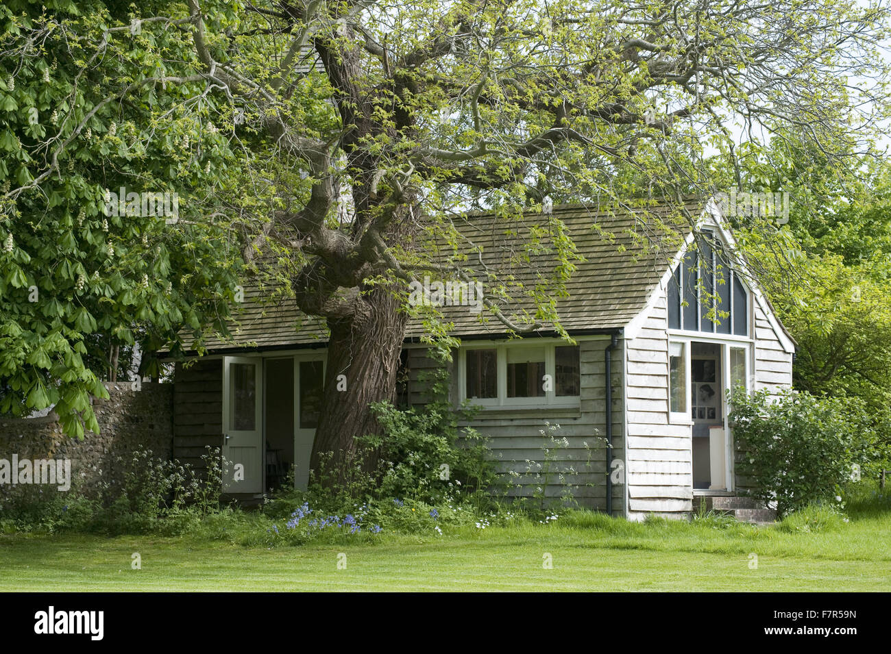 The Writing Lodge in the garden at Monk's House, East Sussex. Monk's