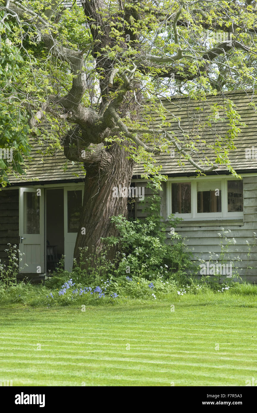 The Writing Lodge in the garden at Monk's House, East Sussex. Monk's