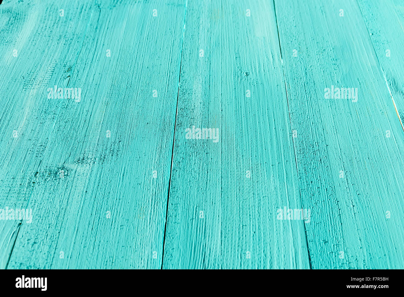 Vintage Blue Turquoise Wood Board Painted Background Stock Photo