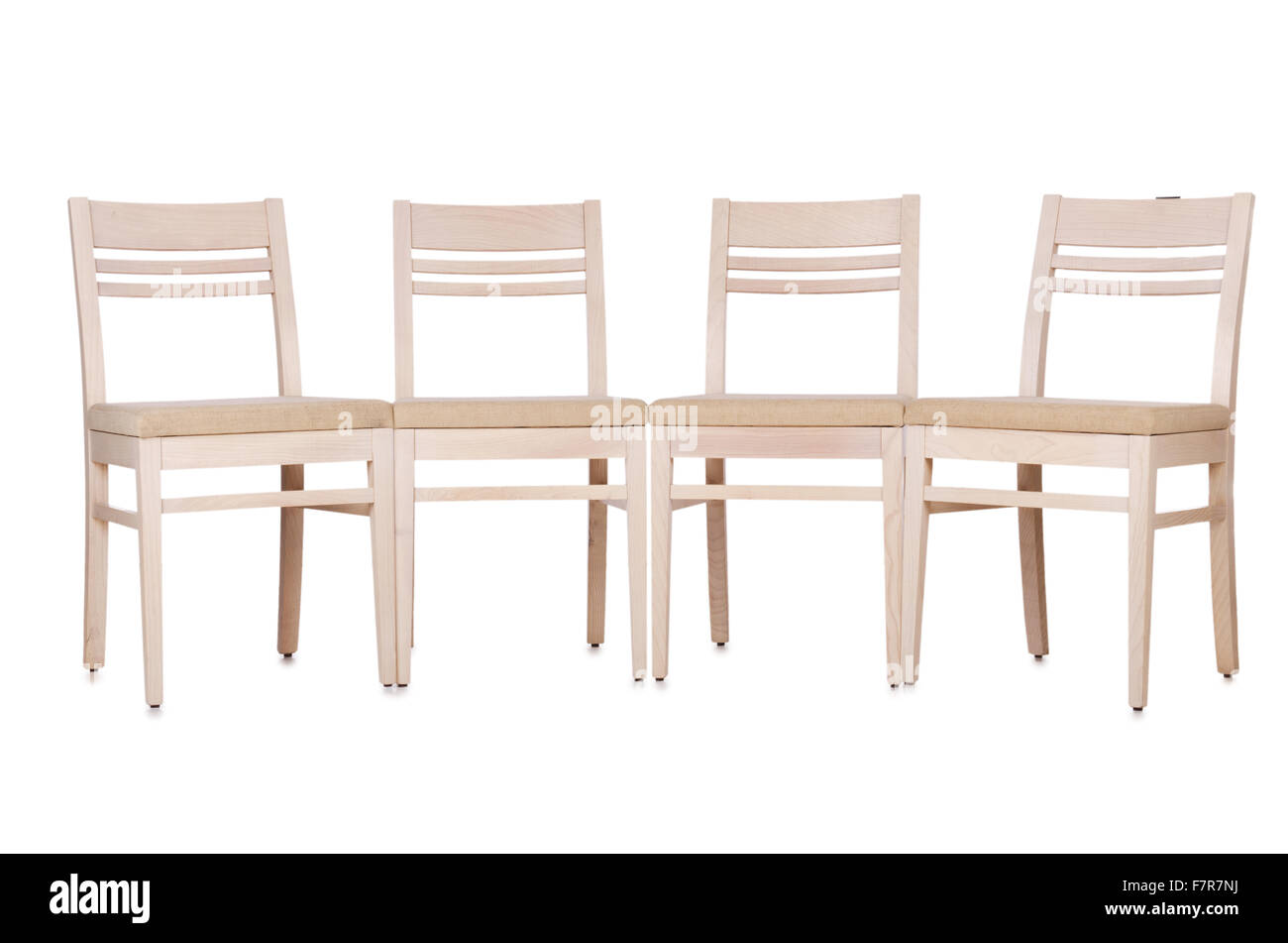 Set of chairs isolated on white Stock Photo - Alamy