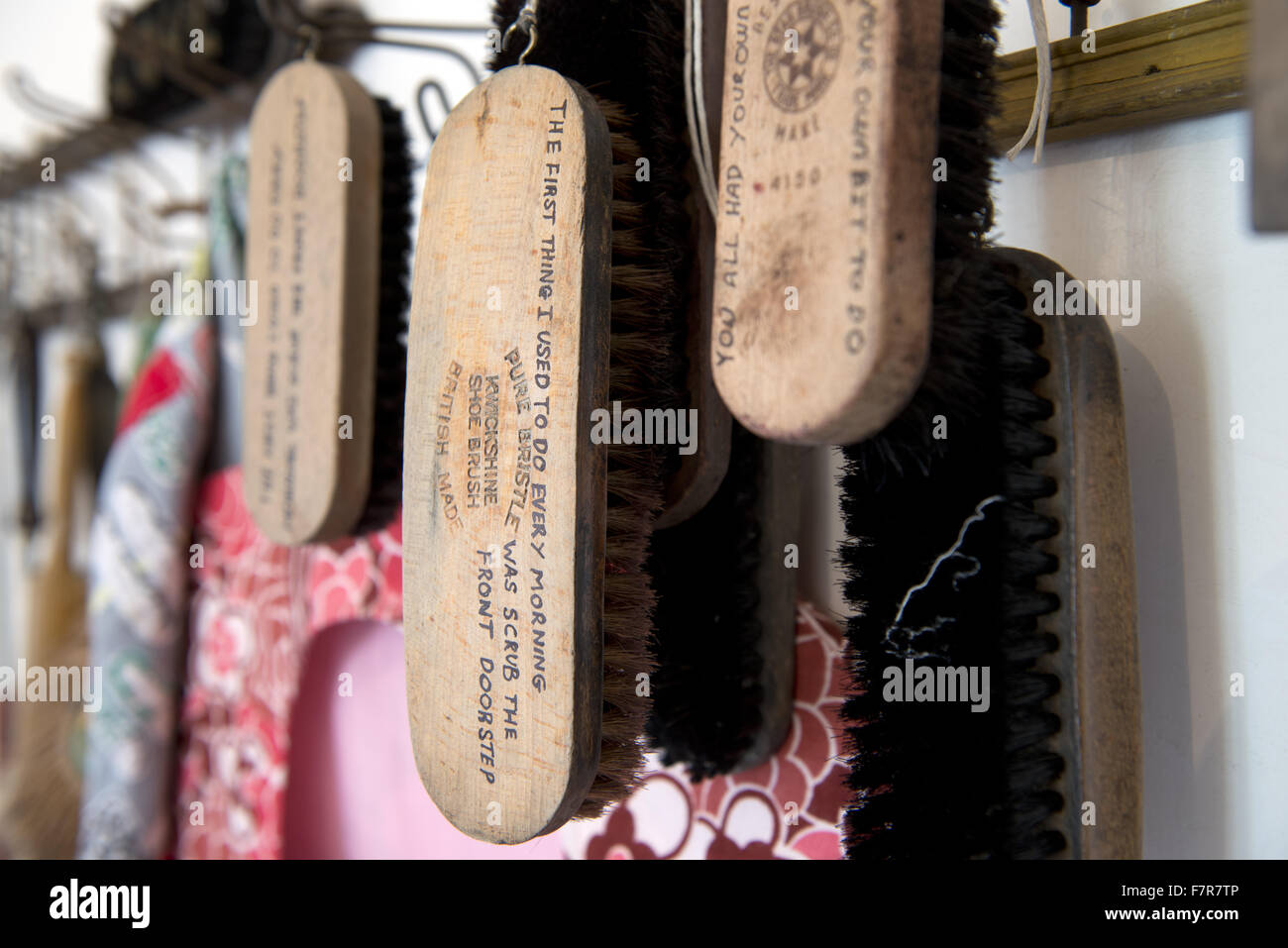 The brushing room at Anglesey Abbey, Gardens and Lode Mill, Cambridgeshire. Stock Photo