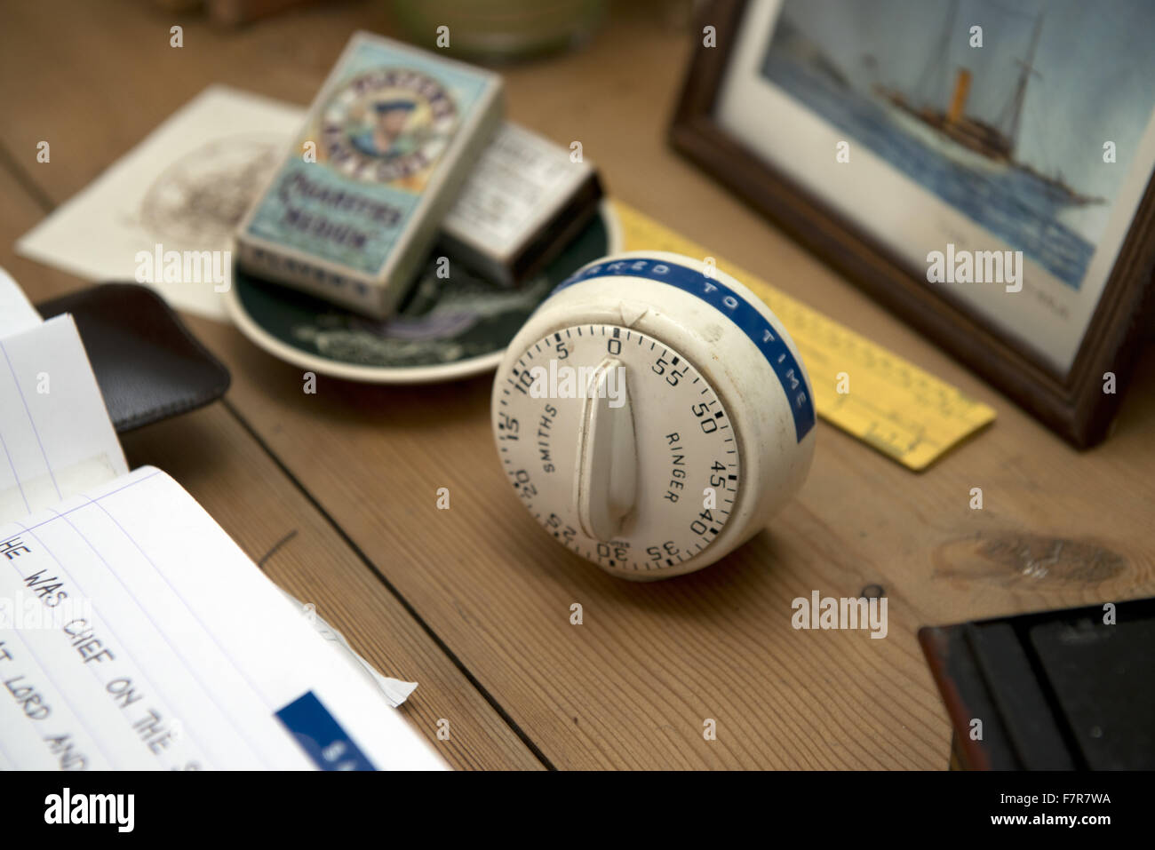 Timer on a table at Anglesey Abbey, Gardens and Lode Mill, Cambridgeshire. Stock Photo