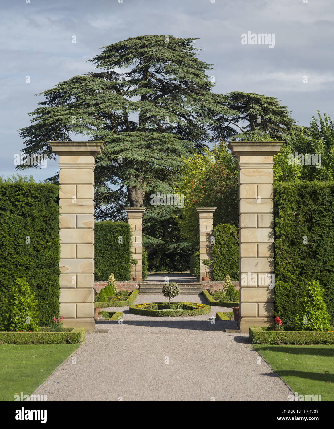 The gardens at Hanbury Hall, Worcestershire. Stock Photo