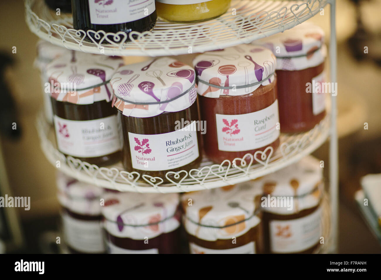 Jam for sale at Allan Bank and Grasmere, Cumbria. Allan Bank is partially restored and undecorated. Stock Photo