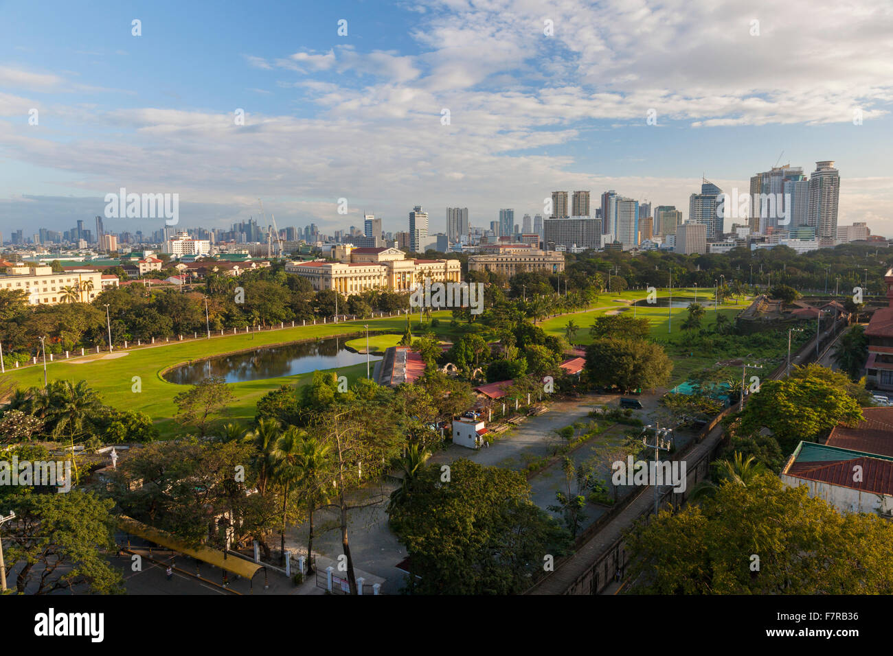 The view from the Bayleaf hotel on Metro Manila Stock Photo