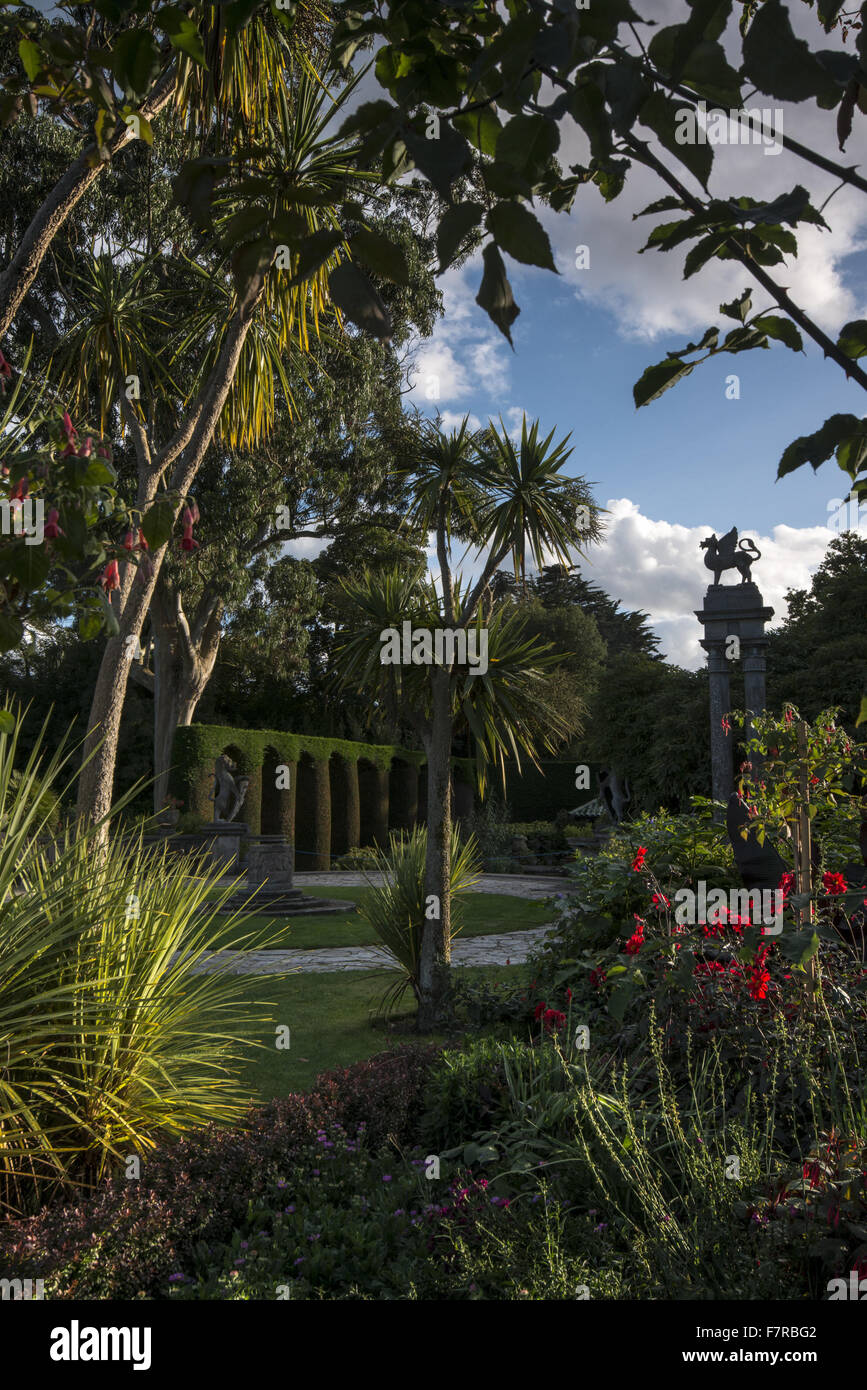 The garden at Mount Stewart House, Garden and Temple of the Winds, County Down. The gardens at Mount Stewart are world famous for their grandeur and bold planting schemes. Stock Photo