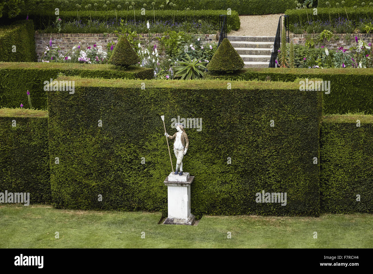 The garden at Fenton House and Garden, London. Fenton House was built