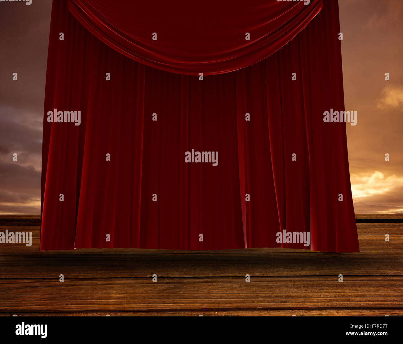 Red curtain pulling back Stock Photo Alamy