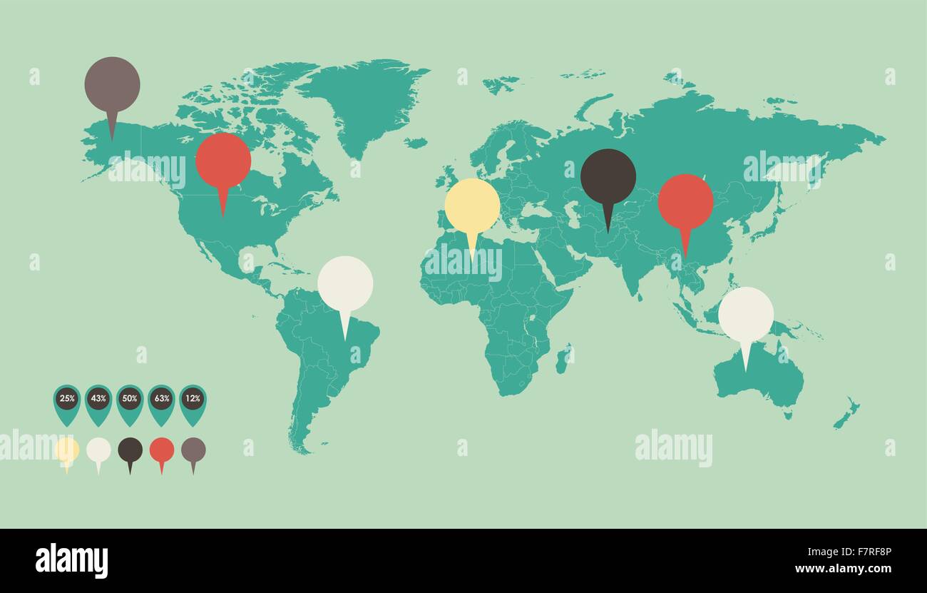 Map of the World Stock Vector Image & Art - Alamy