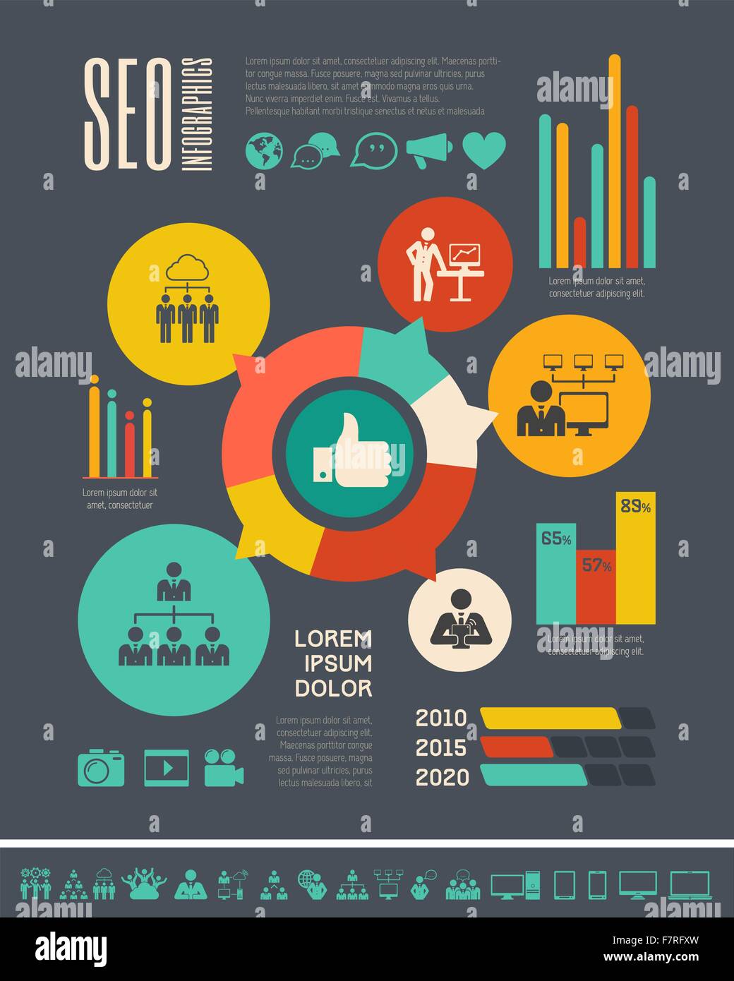 Social Media Infographic Template Stock Vector Image & Art - Alamy