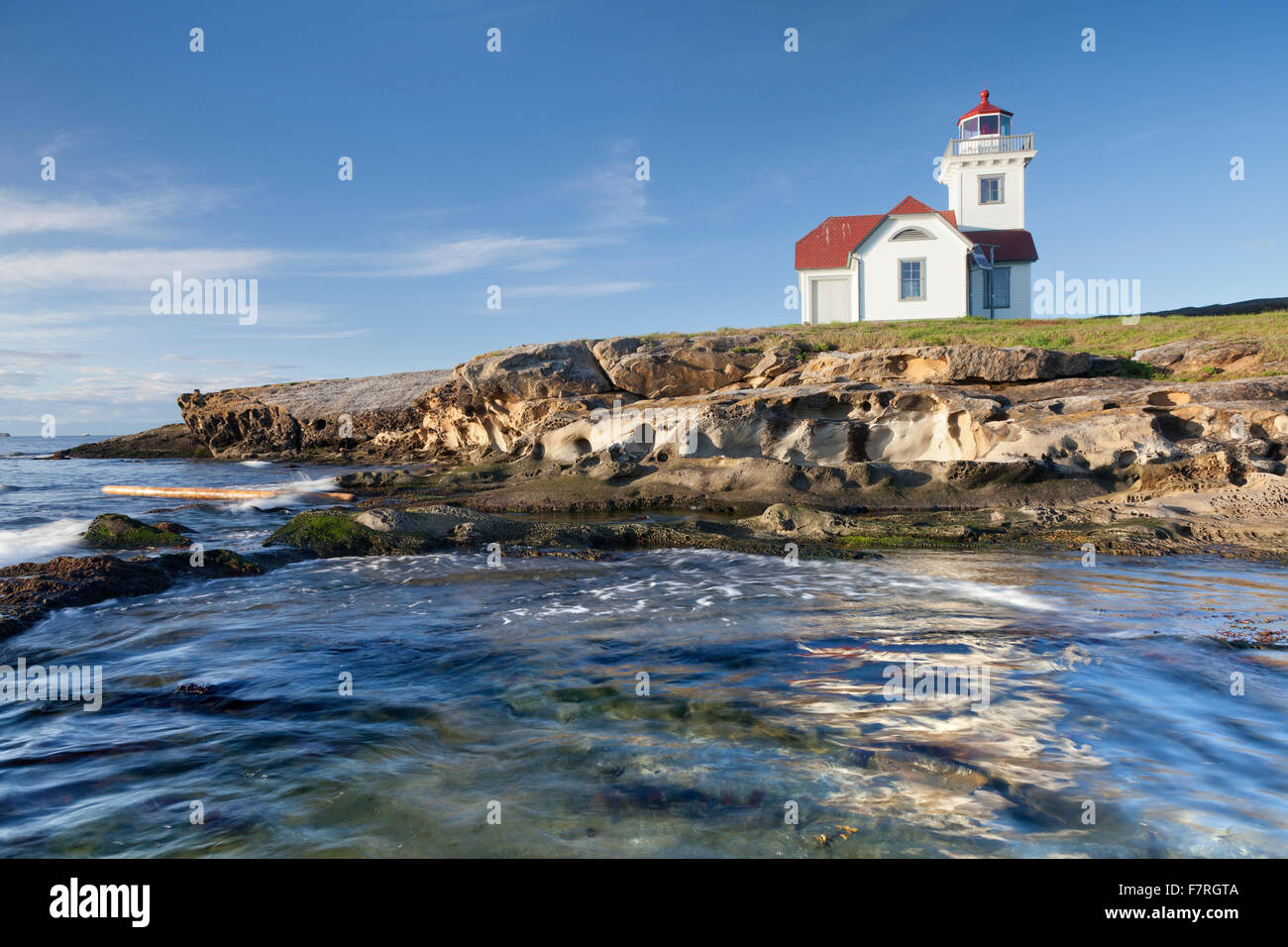Patos Island Lighthouse, Patos Island, San Juan Islands, Washington Stock Photo