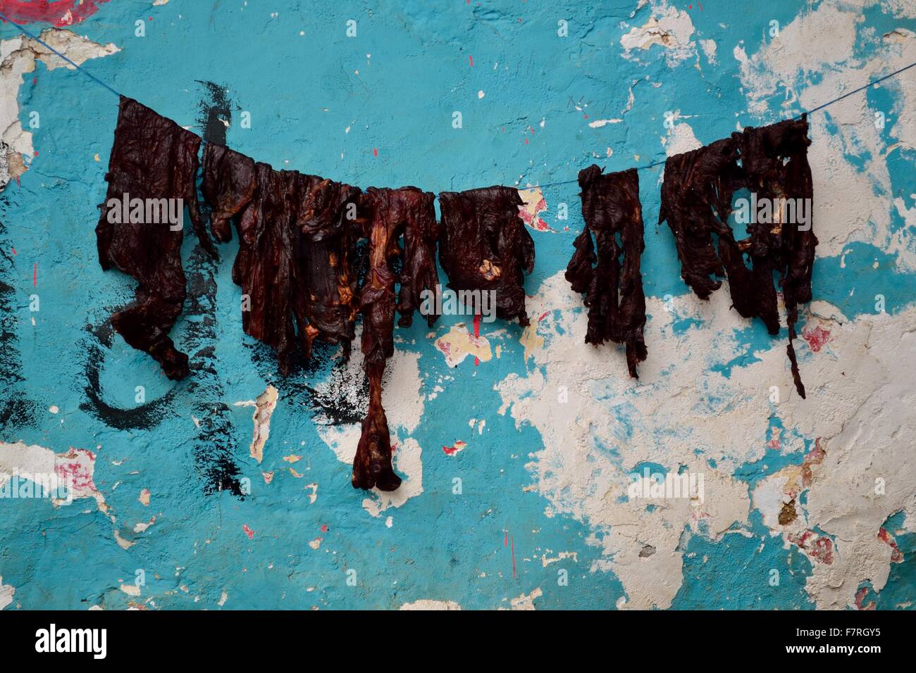 Dressed meat Restaurant in AYABACA . Department of Piura .PERU Stock Photo Alamy