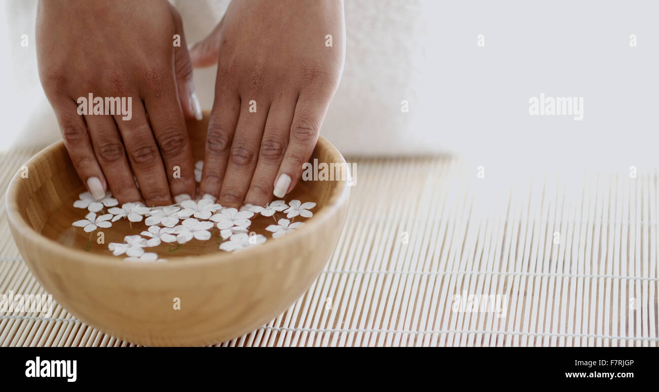 Female Hands And Manicure In Spa Salon Stock Photo