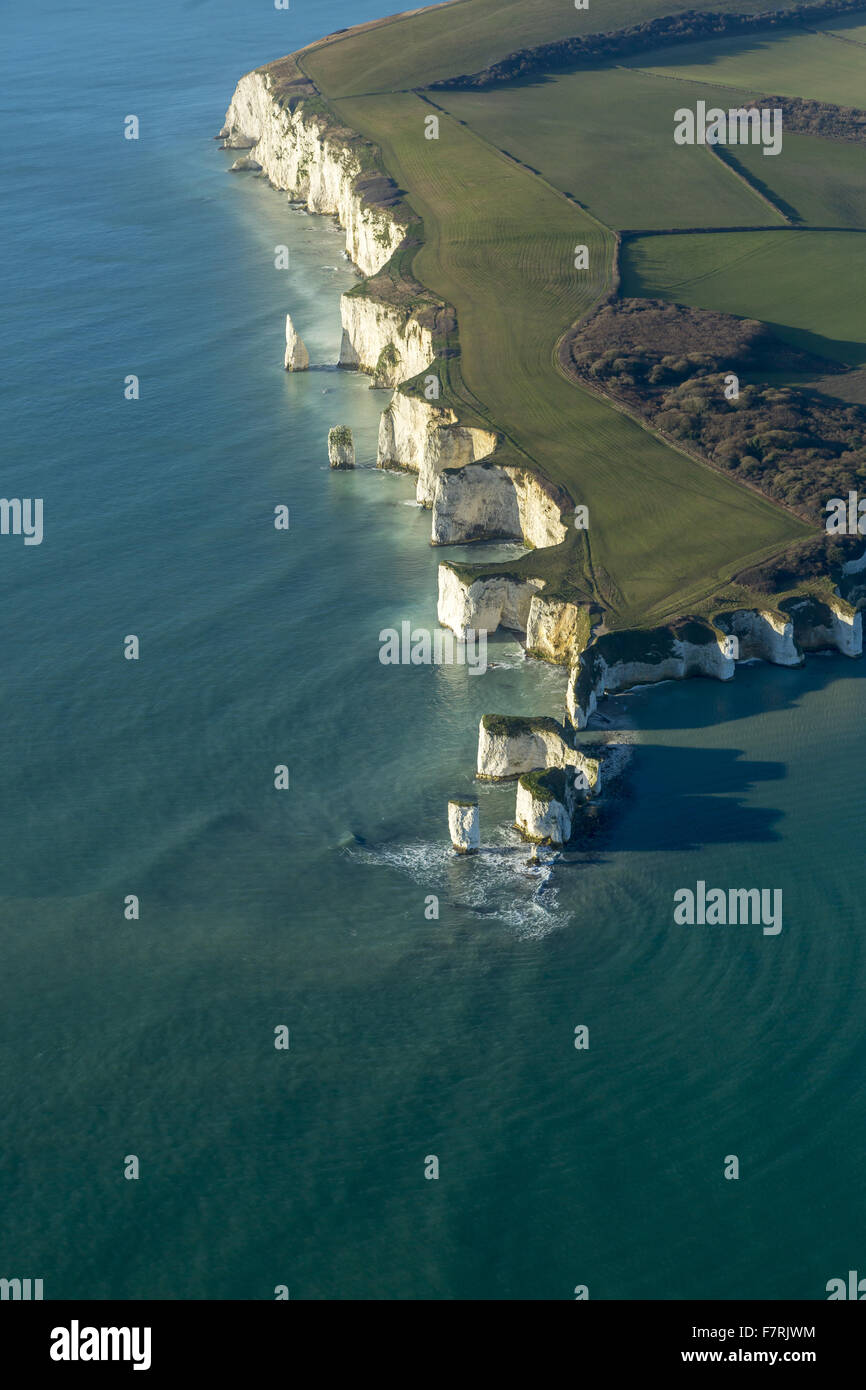 Aerial view old harry rocks hi-res stock photography and images - Alamy
