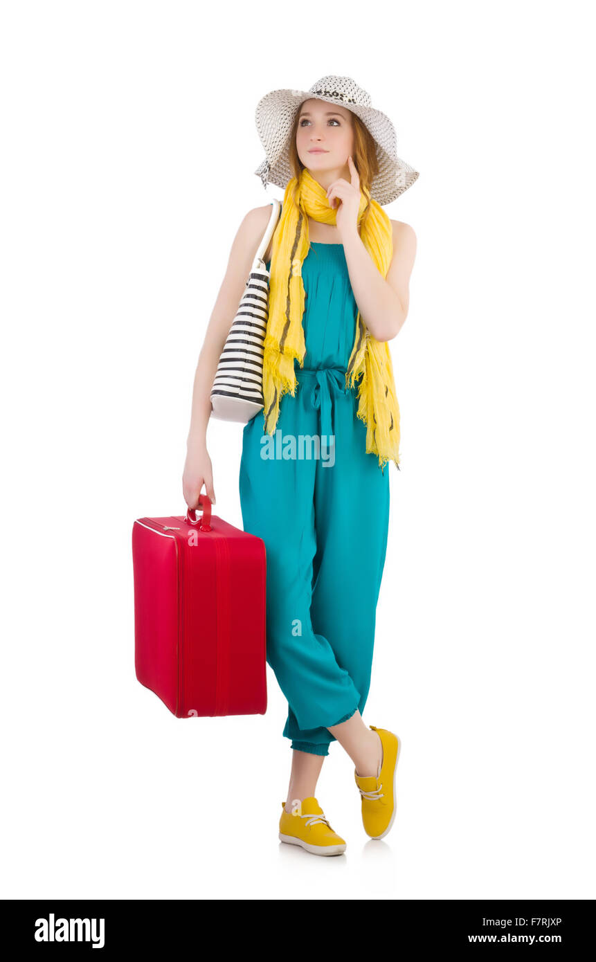 Travelling tourism concept isolated on white Stock Photo - Alamy