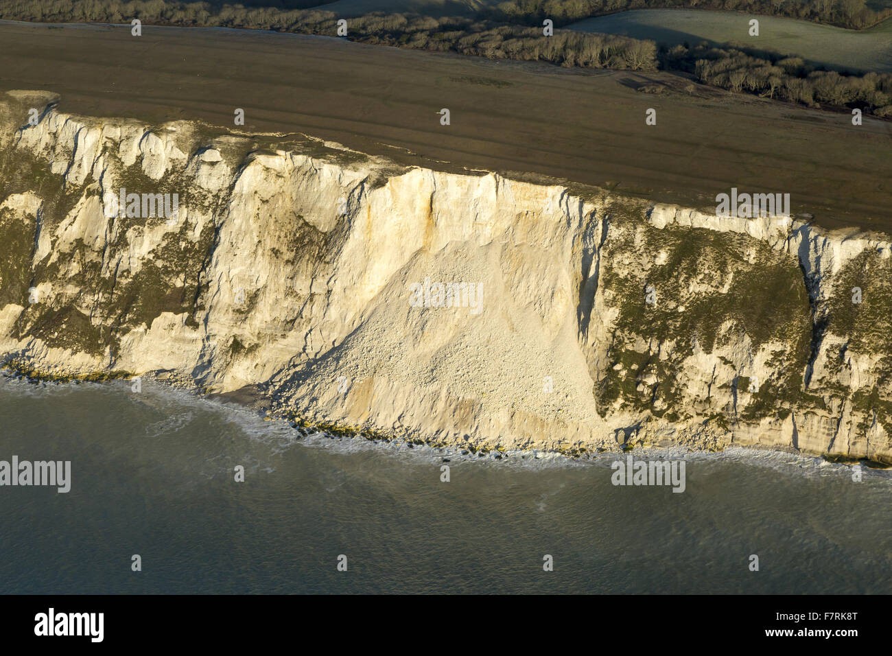 An aerial view of Tennyson Down, Isle of Wight. Stock Photo