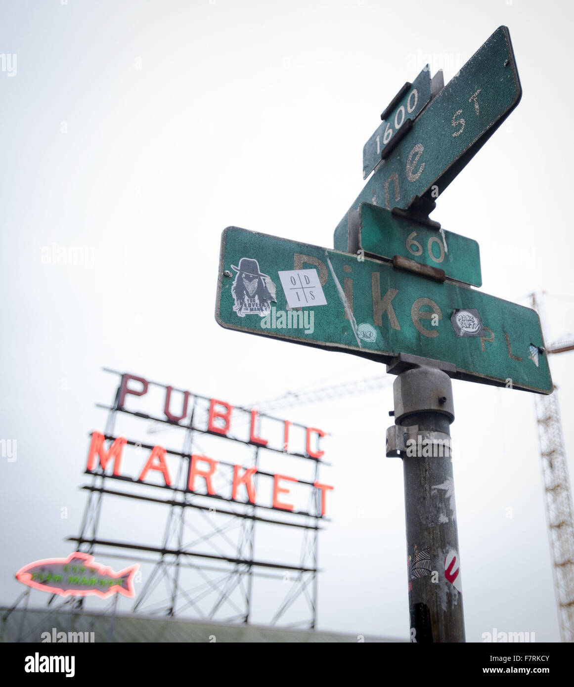 Seattle Information Sign Seattle covered signage hi-res stock photography and images - Alamy