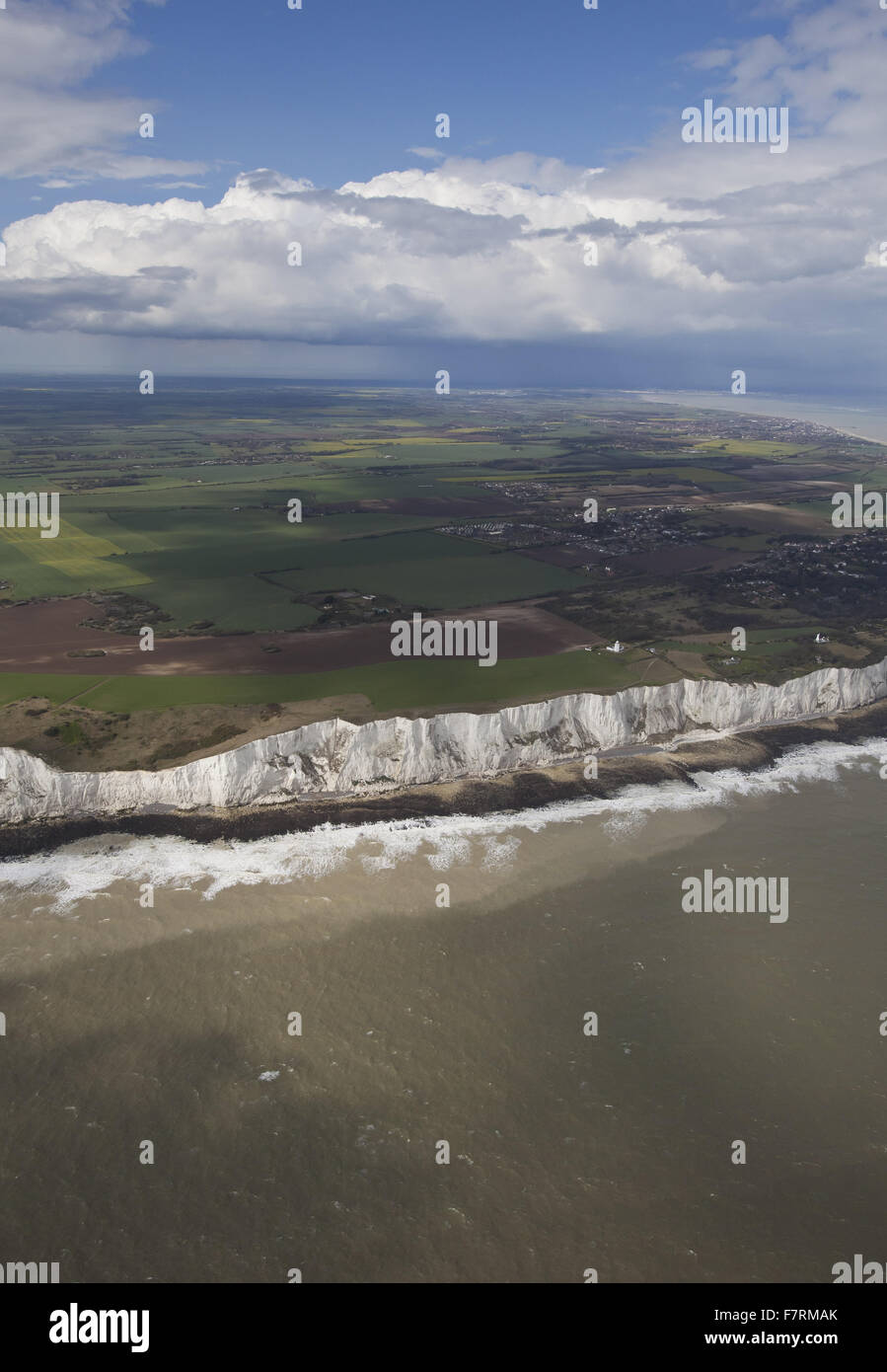 The White Cliffs of Dover, Kent. The cliffs are one of the country's