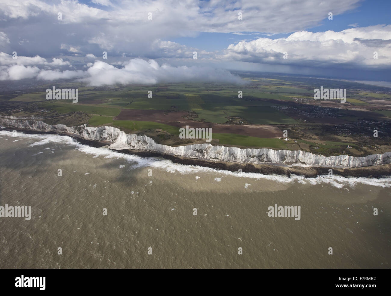 The White Cliffs of Dover, Kent. The cliffs are one of the country's