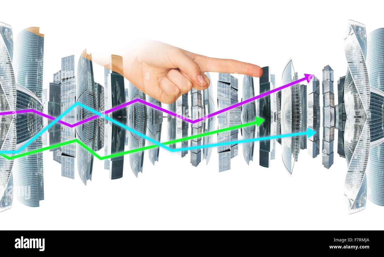 Mans hand pointing side Stock Photo - Alamy