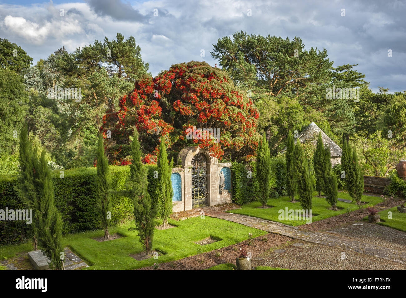 Tir na og at Mount Stewart, County Down. Mount Stewart has been voted one of the world's top ten gardens, and reflects the design and artistry of its creator, Edith, Lady Londonderry. Stock Photo