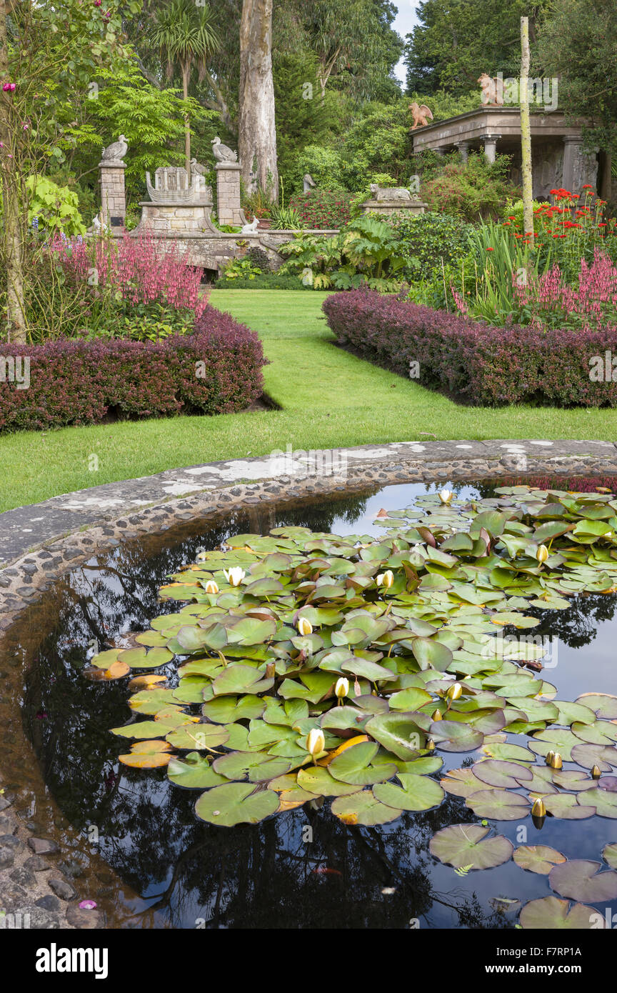 The Formal Garden at Mount Stewart, County Down. Mount Stewart has been ...