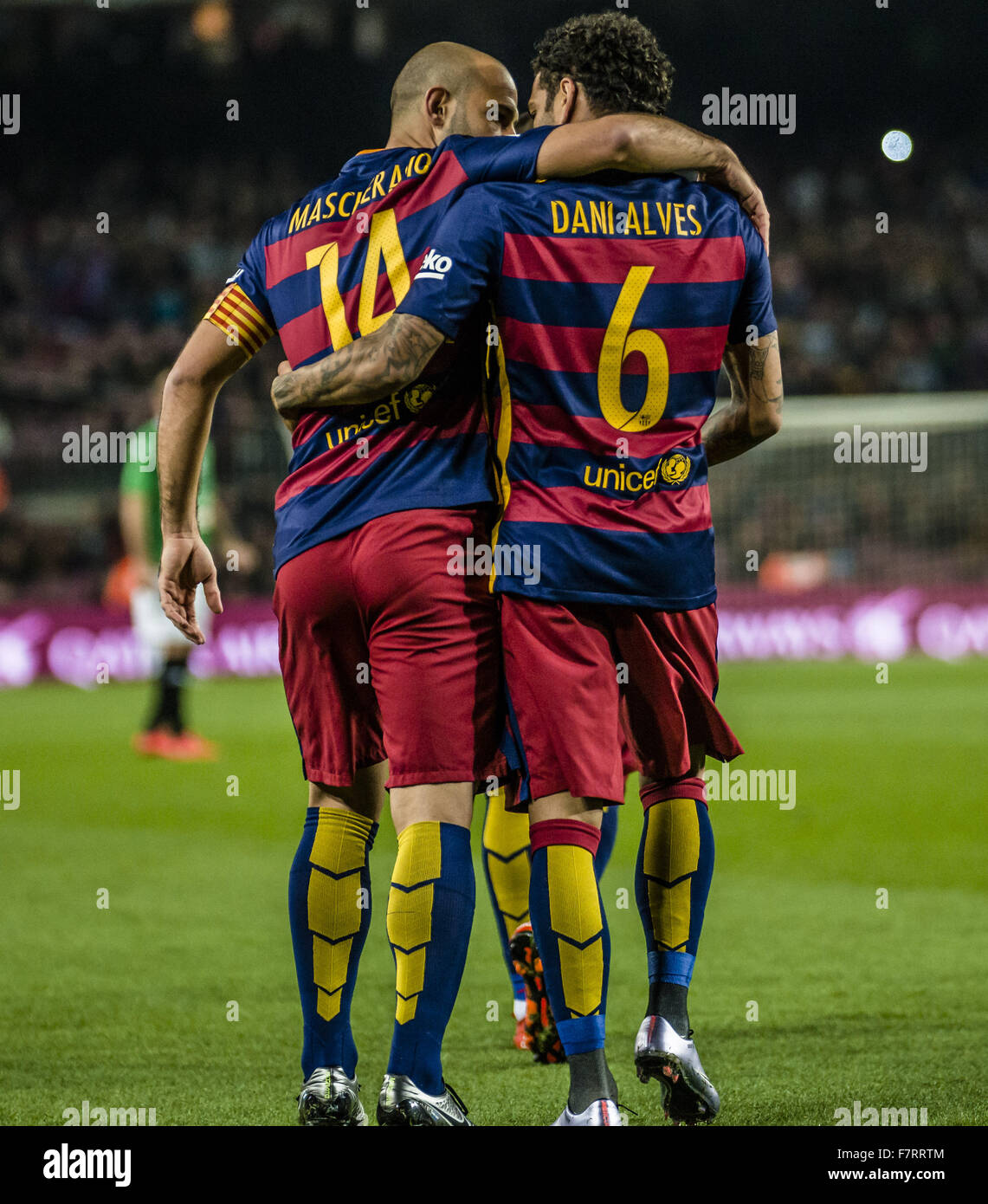 Dec 2 15 Fc Barcelona S Right Back Dani Alves Celebrates The First Goal During The The Copa Del Rey King S Cup Last Of 16 Second Leg Match Between Fc Barcelona And