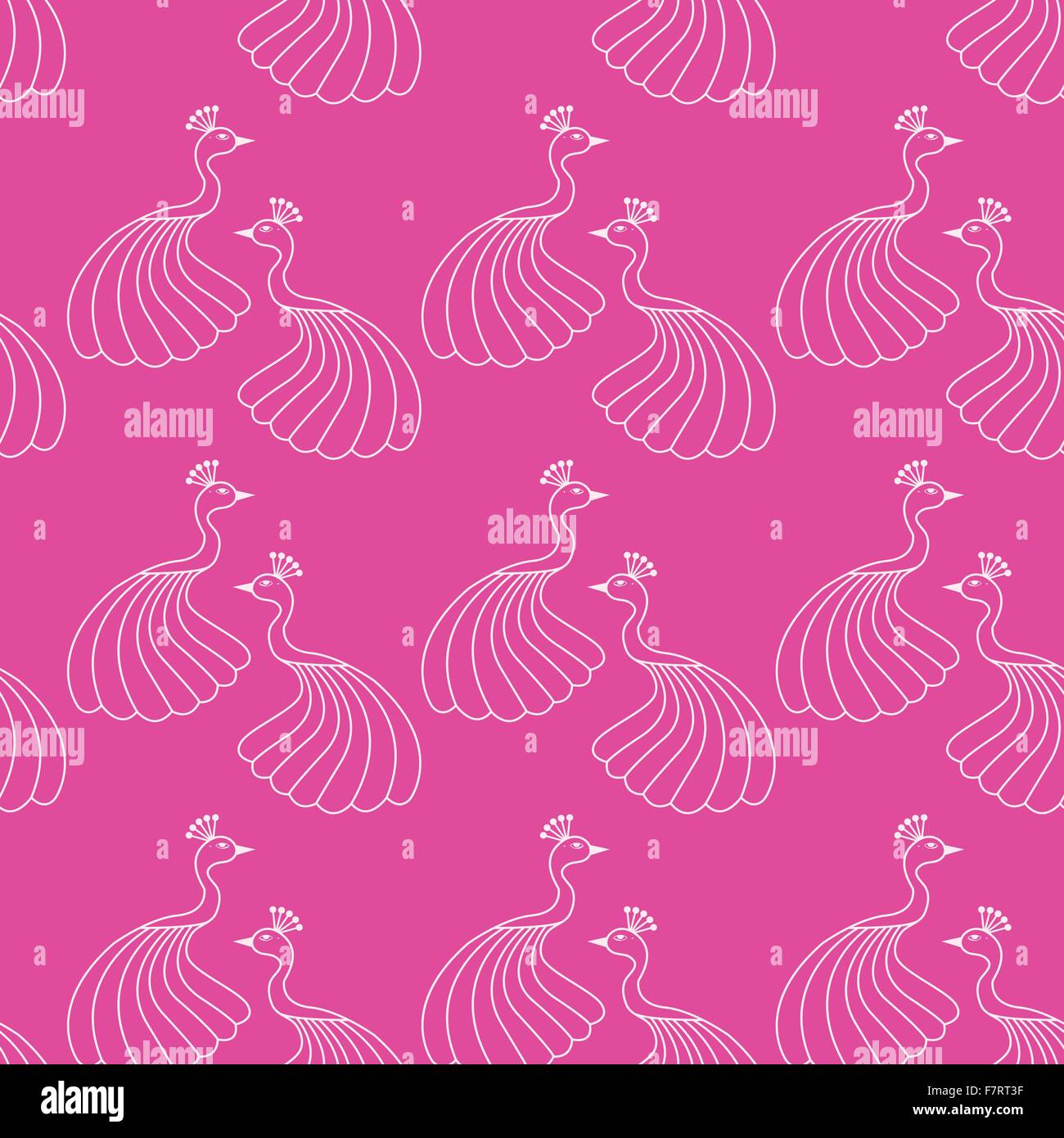 Seamless pattern of beautiful magic peacocks Stock Vector Image & Art ...