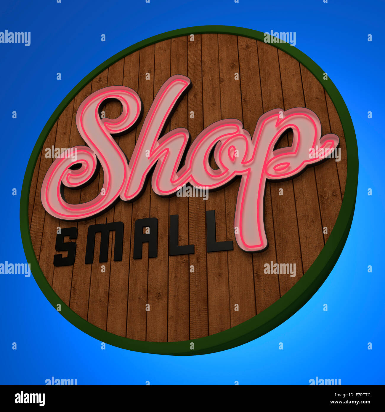 Shop Small Neon Sign Stock Photo Alamy