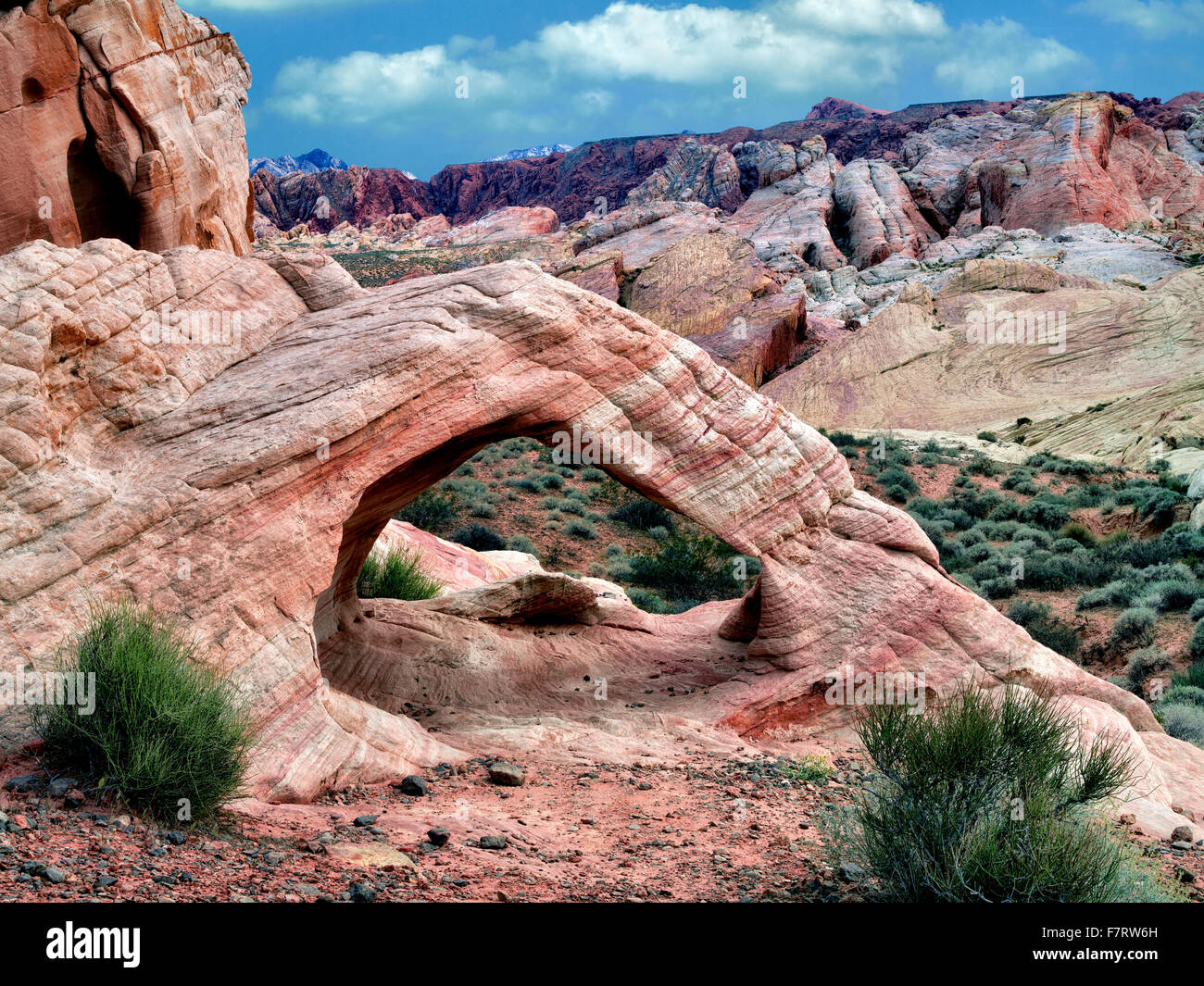 White Arch. Valley of Fire State Park, Nevada Stock Photo