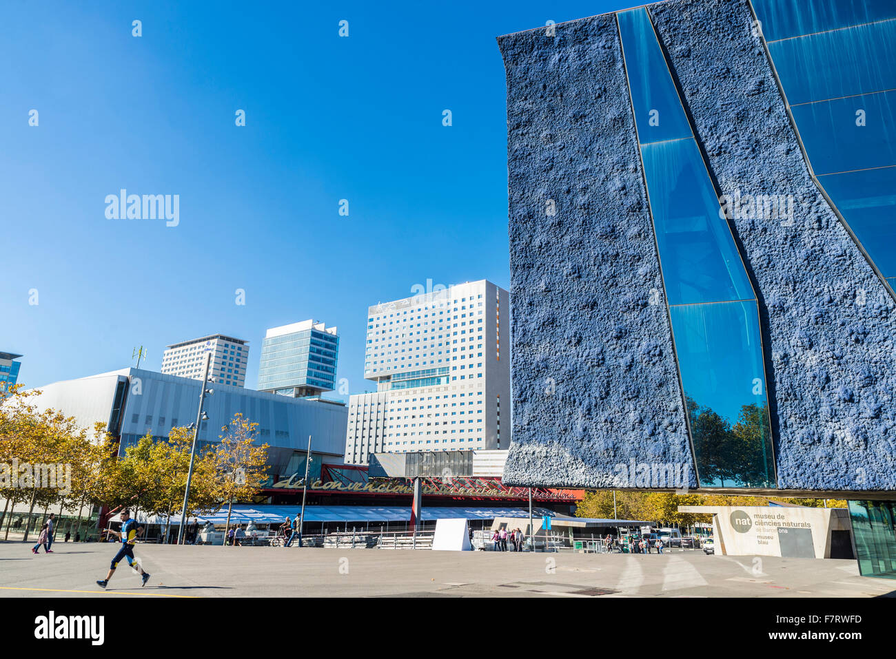 New district with office buildings and hotels with the Forum Building ...