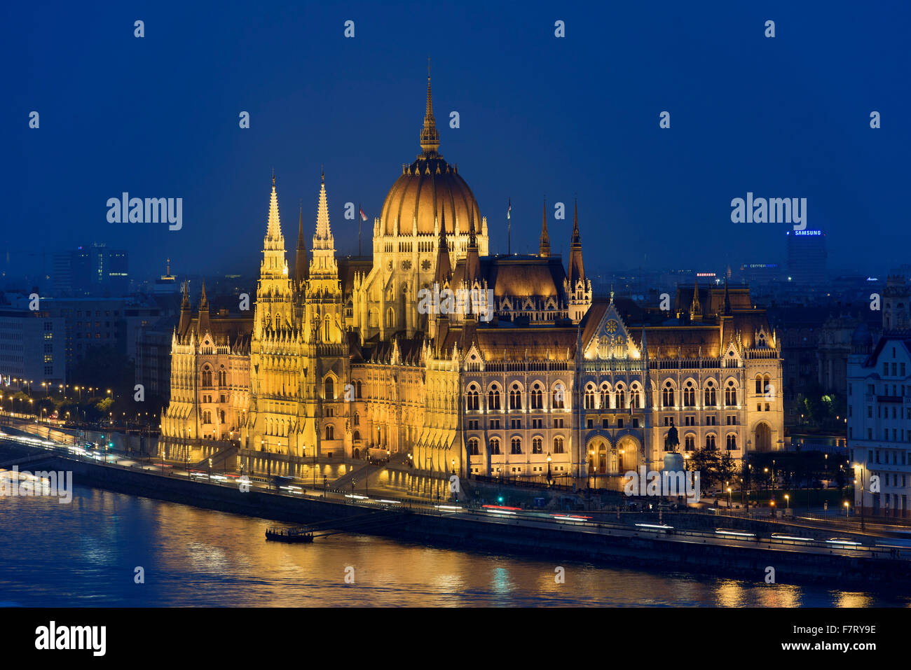 Parliament, Országház, at Kossuth Lajos tér in Budapest, Hungary, UNESCO-world heritage Stock Photo